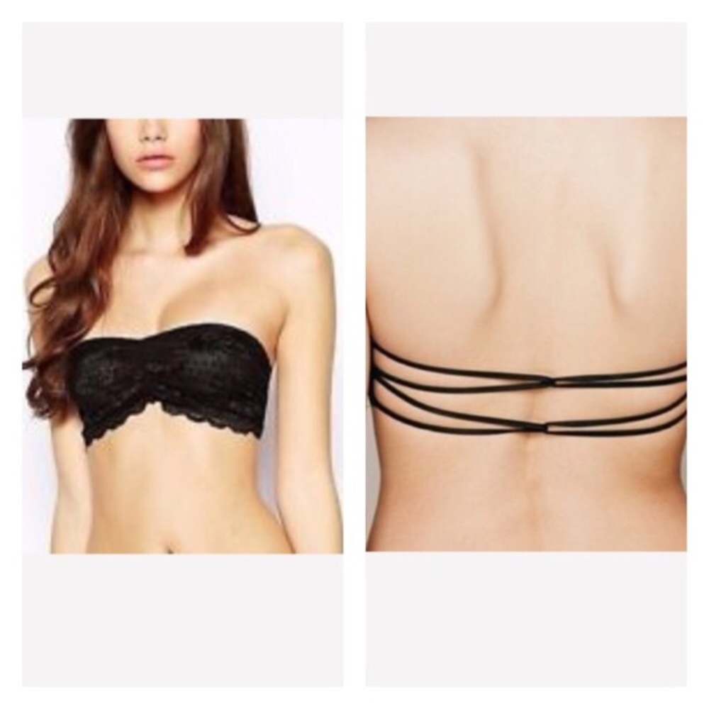 Free People black lace bralette